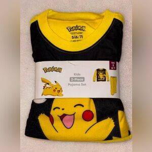 Pokemon Yellow and Black Kids Pajama Set 6/7